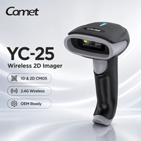 Escáner de Código de Barras Inalámbrico 2D OEM ODM, Lector de Códigos QR 1D 2D 2.4G para Punto de Venta, Inventario de Almacén, Marca Privada