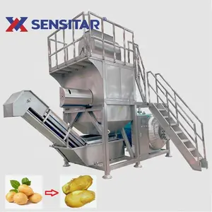 ASME Approved French Fries Process Line Used Potato Steam Peeling Machine