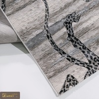 Tapis turc haut de gamme LandScopeTech, imprimé léopard abstrait, tissé Wilton, avec envers en jute naturel, tapis de luxe design, art décoratif