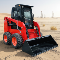 Skid Steer Loader 800kg Beban Operasional 0.4 Meter Kubik Kapasitas Bucket 37KW Mesin Cummins Bersertifikasi EPA Crawler Loader