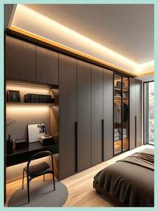 Custom Size Color Modern Style Bedroom Set High Quality Extendable Wooden <b>Wardrobe</b> Bedroom Furniture - Product Image 2