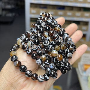 JD أسود طبيعي العقيق القهوة العقيق العقيق العقيق مع عيون أساور حبة النساء الرجال سحر ريكي الشفاء الطاقة اليوغا التأمل المجوهرات - Product Image 3
