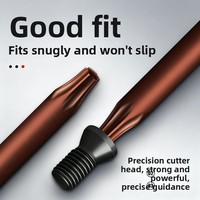 Obeng Torx Plum Blossom Tipe T T6-T30 Alat CNC Kunci Torx dengan Pegangan Plastik Penutup Anti-Selip