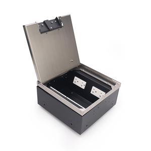 Caja de Piso Cuadrada Oculta con Puertos de Alimentación Duales y Sistema de Salida de Cable Autoblocante - Product Image 1