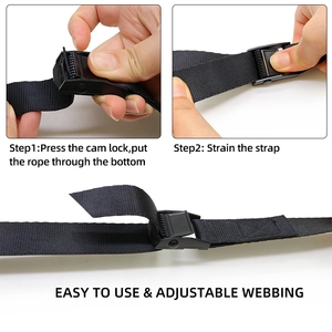Cũng được thực hiện tùy chỉnh logo cam khóa dây đai Tie xuống dây đai lashing Polyester thắt lưng Ratchet Tie xuống với cam khóa - Product Image 3