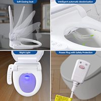 Toilette intelligente électrique avec bidet, prise AC européenne, américaine, britannique