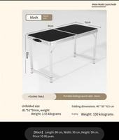 Table et chaises pliantes d'extérieur modernes et minimalistes en alliage d'aluminium pour les promotions de marché nocturne, portables