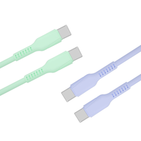 OEM/ODM Pabrik Manufaktur Lembut 6A 66W Kabel Data Silikon Pengisian Cepat Kabel Data Silikon Cair Kabel Data Usb