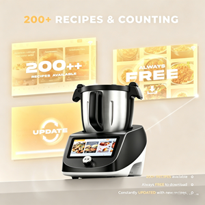 Robot culinaire multifonctionnel intelligent en acier inoxydable à 12 vitesses, contrôlé par application, pour hacher les aliments dans les petites cuisines - Product Image 3
