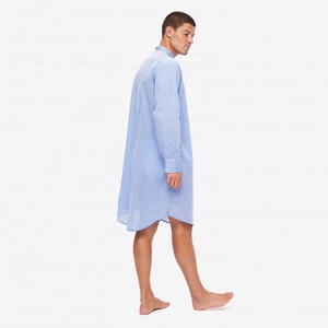 <span class=keywords><strong>Camicia</strong></span> da <span class=keywords><strong>notte</strong></span> da <span class=keywords><strong>uomo</strong></span> in cotone organico Eco Friendly abbigliamento da salotto da <span class=keywords><strong>uomo</strong></span> a manica lunga sostenibile - Product Image 4