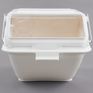 Cestino <span class=keywords><strong>da</strong></span> <span class=keywords><strong>10</strong></span> a 100 <span class=keywords><strong>litri</strong></span> per ingredienti mobili bianchi con coperchio - Product Image 4