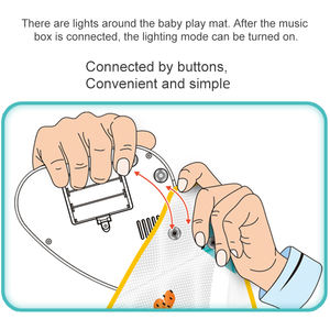 Tapis d'éveil musical <span class=keywords><strong>pour</strong></span> bébé avec histoires de <span class=keywords><strong>comptines</strong></span>, tissu en coton, musique et éclairage - Tapis d'activités <span class=keywords><strong>pour</strong></span> nourrissons - Product Image 5