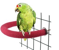 Cage à oiseaux d'angle de pliage de griffe givrée jouet de poteau debout de perroquet de tige de sable en forme de U de 90 degrés