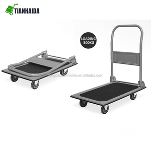 Chariot à plate-forme robuste de 150kg Chariot à main de transport de camion pliant Chariot à main de 150kg Chariot à plat pliant en plastique de 330lb - Product Image 1
