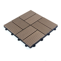 Grain de bois rainuré décoratif solide en bois pour l'extérieur de la maison Granulés de terrasse en bois laminé pour la construction en fibre de bois Gary Diy Deck Tile