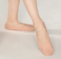 Chaussons de danse en cuir professionnel 141LCO, semelle souple intégrale, pour femmes et filles.