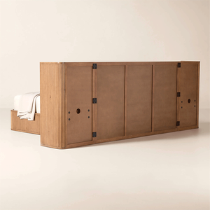 Camas de Madera de Roble Macizo Tamaño <span class=keywords><strong>King</strong></span> y Queen con Diseño Multifuncional para Dormitorio - Product Image 4