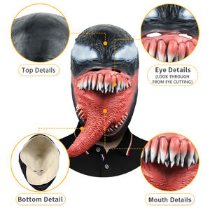 Topeng Deadpool Wade Winston Wilson alat peraga Cosplay Halloween, topeng pesta pahlawan super, topeng lateks - Product Image 3