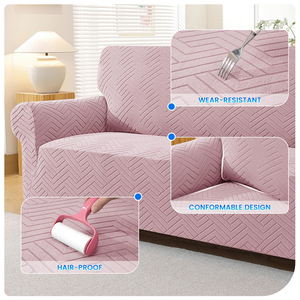 Jacquard OEM ODM <b>Sofa</b> Slipcover Elastic Stretch Thick <b>Material</b> Washable 2 Seat <b>Sofa</b> Cover Non-Slip for Furniture Protector - Product Image 5