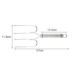BBQ Steak Durable Poultry Chicken Pork Chop <strong>Barbecue</strong> Turkey Grill Essential Stainless Steel Strong Spit Long Fork - Product Image 3