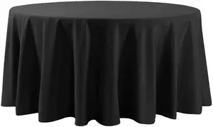 108 Inch Round Tablecloth Washable Polyester Table Cloth Decorative Table Cover For Wedding Party Dining Banquet