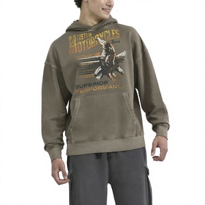 100% Cotton Acid Washed Heavyweight 450 GSM Customized Brand Logo <b>Hoodies</b> for <b>Men</b> Multi-Color Oversized Graphic Printed OEM Made - Product Image 6