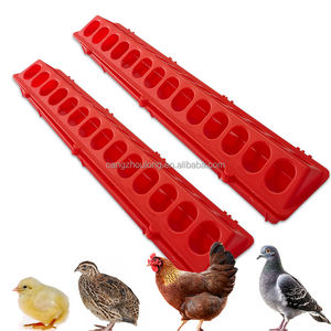 Mangeoire en Plastique YYB LMB01 Rouge pour Poussins et Pigeons d'Élevage, 28 Trous - Product Image 1
