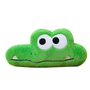 Peluche en forme de crocodile simulée en gros, adorable coussin en peluche en forme d'animal, coussin créatif avec des expressions faciales mignonnes - Product Image 1