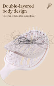 แปรงหวีผมทรงรีขนาดกะทัดรัดแบบใหม่ ขายดี สำหรับผมหยิก ช่วยขจัดผมพันกัน นวดหนังศีรษะ - Product Image 3