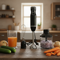 Mixeur Plongeant GS CE, Design Compact, Facile à Utiliser, Plusieurs Couleurs, pour Purée de Bébé, Hacher la Viande, Spiraliseur, Fouet, Utilisation Domestique