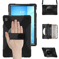 Étui de tablette en silicone antichoc à 3 couches pour Samsung Tab S10 FE Plus 13.1 X620/X626B avec béquille rotative à 360 degrés