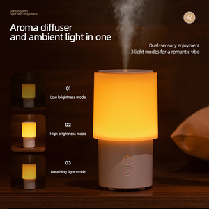 Tinh dầu khuếch tán hương thơm 3 màu ánh sáng ban đêm 2 chế độ sương mù yên tĩnh 30dB Máy tính để bàn cầm tay tạo độ ẩm điện Thân thiện với môi trường lớn - Product Image 2