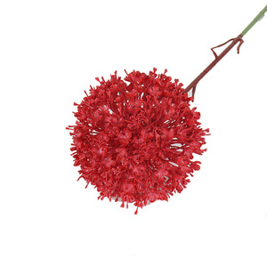 Bola de porquillo artificial Jessie, flor de plástico de alta simulación con tallo único para decoración de bodas, arreglo floral. - Product Image 5