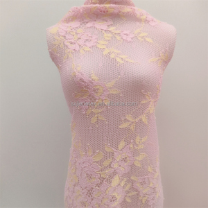 2022 nuovo modello <span class=keywords><strong>rosa</strong></span> giallo doppio bicolore fiore floreale Nylon poliestere elasticizzato tessuto di pizzo Spandex per abbigliamento da ballo - Product Image 4