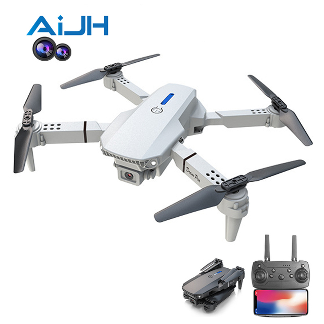 AiJH E88 RC Drone Mini Helicopter Quadcopter Toy Cheapest Toy Fpv Show Headless Mode Drone Camera HD RC Drone