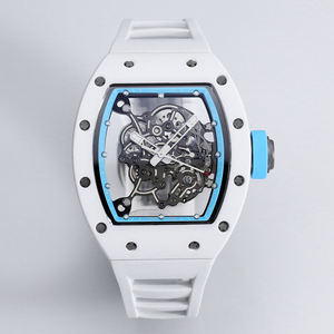 Montre en céramique blanche de qualité supérieure, mouvement intégré double barillet personnalisé, verre saphir double anti-reflet - Product Image 1