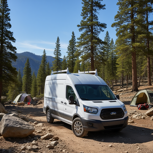 Barres de toit en alliage d'aluminium pour Ford Transit Van, capacité 600 lbs, montage sur toit pour modèles 150, 250, 350, 2015-2022 - Product Image 2