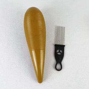 Guiro en plastique marron café, instrument d'accompagnement, tube sonore grenouille, accessoires interactifs, instrument de percussion musical - Product Image 5