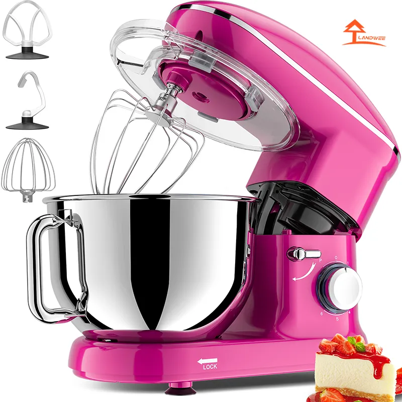OEM Kitchen Appliances Bakery House Hold Cake 6 Speed Stainless Steel 4.5L 5.5L Stand Dough Food Mixer