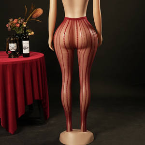 Viviblook Z0203PT Collants pour femmes, bas résille, collants jacquard, dentelle transparente, chaussettes sexy - Product Image 6