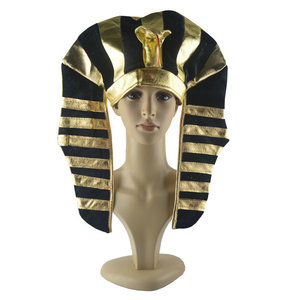 Sombreros de disfraz: Sombrero de <span class=keywords><strong>Faraón</strong></span> Dorado, gafas, sombrero con cabeza de serpiente, decoración dorada de cabeza de serpiente <span class=keywords><strong>del</strong></span> <span class=keywords><strong>faraón</strong></span> egipcio, egipcio - Product Image 1