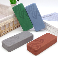 Étui à lunettes rectangulaire minimaliste en cuir haut de gamme personnalisable avec motif imprimé, logo et options de couleur, protection des lunettes