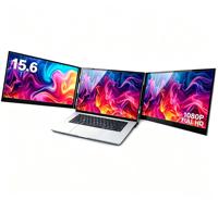 Ultradünner Dreifach-Bildschirm-Laptop-Erweiterer P7Pro 15,6 Zoll IPS 1080p Dual-Monitor mit Blaulichtfilter Plug-and-Play für 13-17 Zoll Laptops