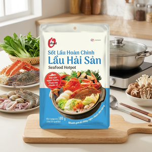 Sauce pour hotpot aux fruits de mer O'food 180g - Sauce pour hotpot aigre et épicée prête à l'emploi, durée de conservation de 12 mois |   Sauce en gros et OEM - Product Image 1