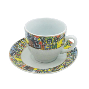 Vente en gros d'usine, design personnalisé turc et arabe, porcelaine fine carrée, 15 pièces, 17 pièces, tasse à café éthiopienne, art, reine de Saba, service à thé - Product Image 3
