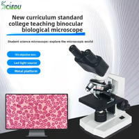 Binocular Biological Microscope Students LED Light IP54 Rated New Curriculum Standards Teaching Experiments Microscopic