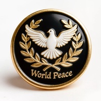 Badge personnalisé en alliage d'or plaqué avec émail, design vintage d'ordinateur, style antique, logo personnalisé