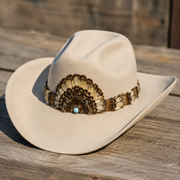 Bandeau de chapeau en plumes de coq naturelles lavées, avec franges et ruban, pour hommes et femmes, style cowboy, fedora, accessoire de coiffure et de costume
