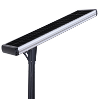 Lampadaire solaire LED monocristallin en silicium 80W à haut rendement lumineux, batterie LiFePO4, indice de protection IP65, construction en alliage d'aluminium
