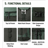 Sac à dos de randonnée imperméable 34L personnalisé, multi-couches, pratique, pour l'aventure en plein air
